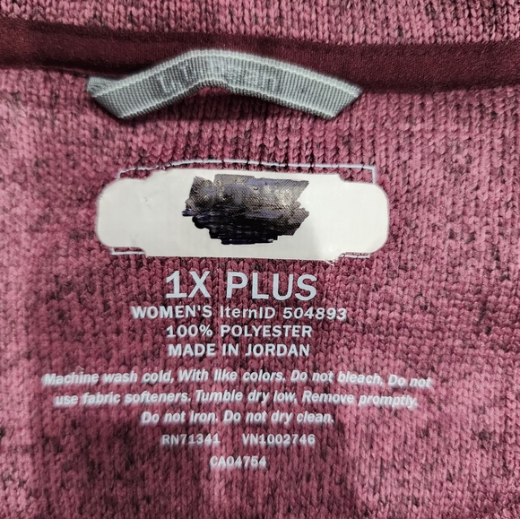 LL BEAN - Women’s Sweater Knit Fleece Full Zip Jacket Size 1X PLUS - Picture 9 of 12